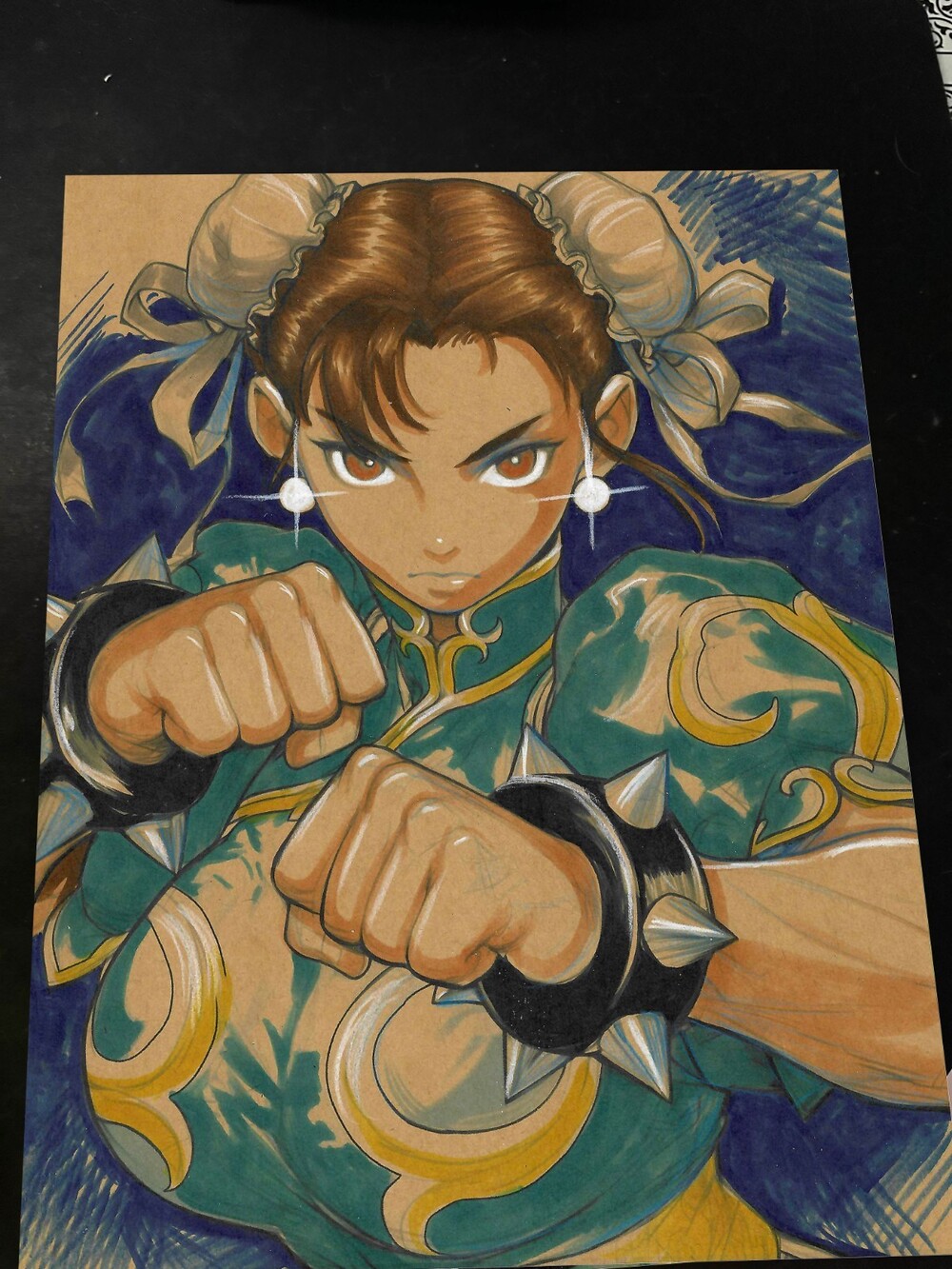 Chun Li Street Fighter Art Print Signed 8.5x11 | Art by Keyeske